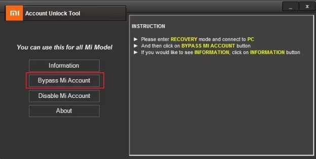 Bypass Mi Account 