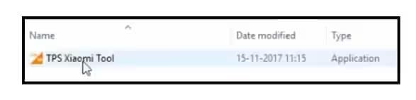Haz clic en TPS Xiaomi Tool y ábrela. 