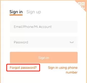 Choose Forgot Password 