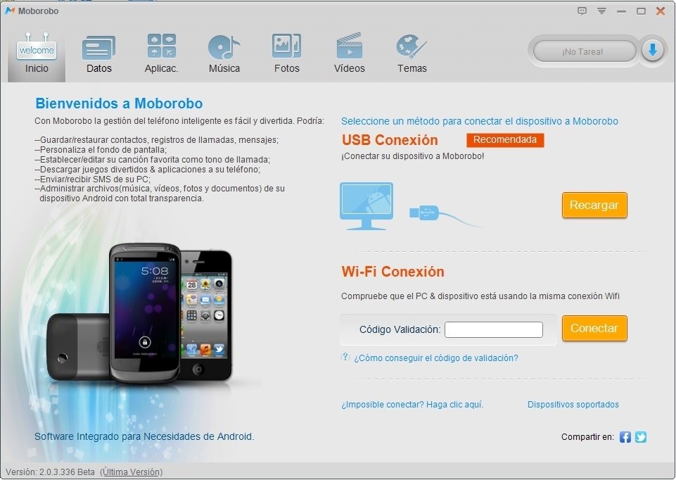 User-Interface of MoboRobo app.