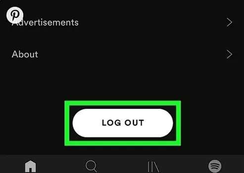 log out of your spotify account. 