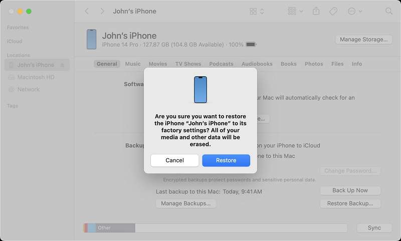 Remove supportapple com iPhone passcode via iTunes
