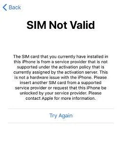 iPhone bloqueado por operador