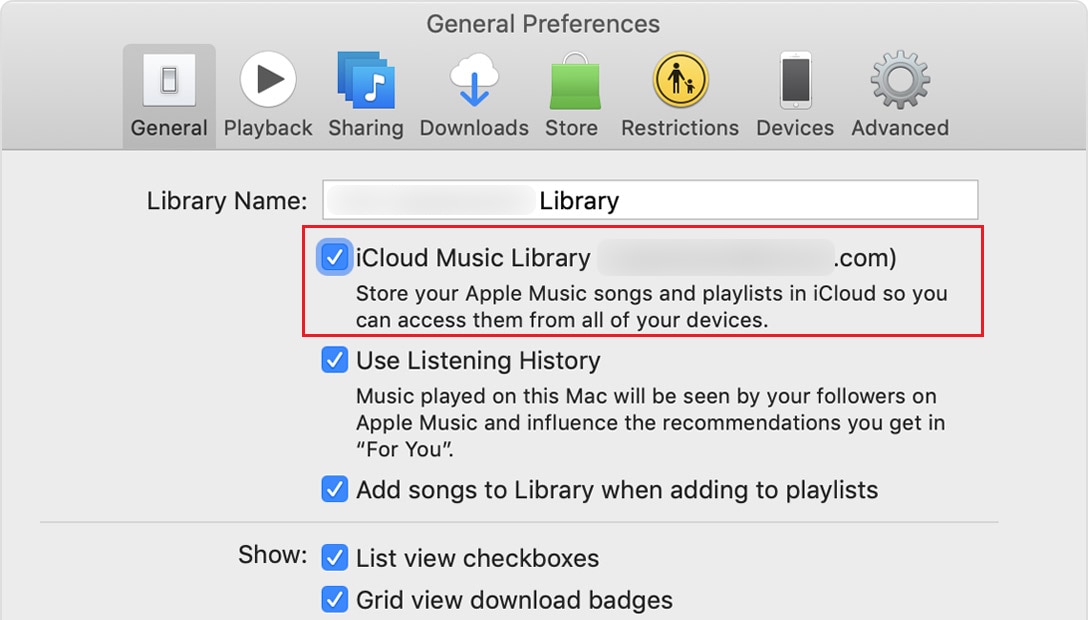 Check off iCloud Music Library on Mac iTunes.