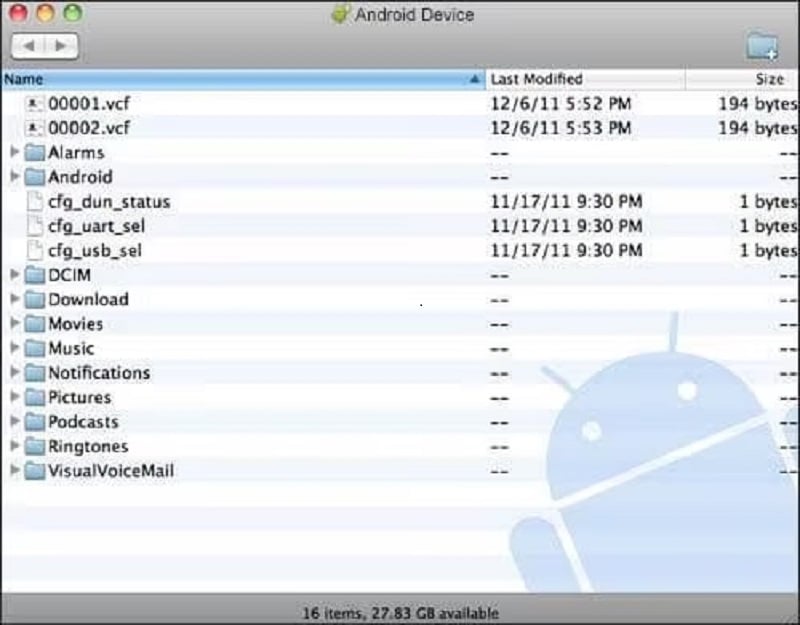 android file transfer app main window