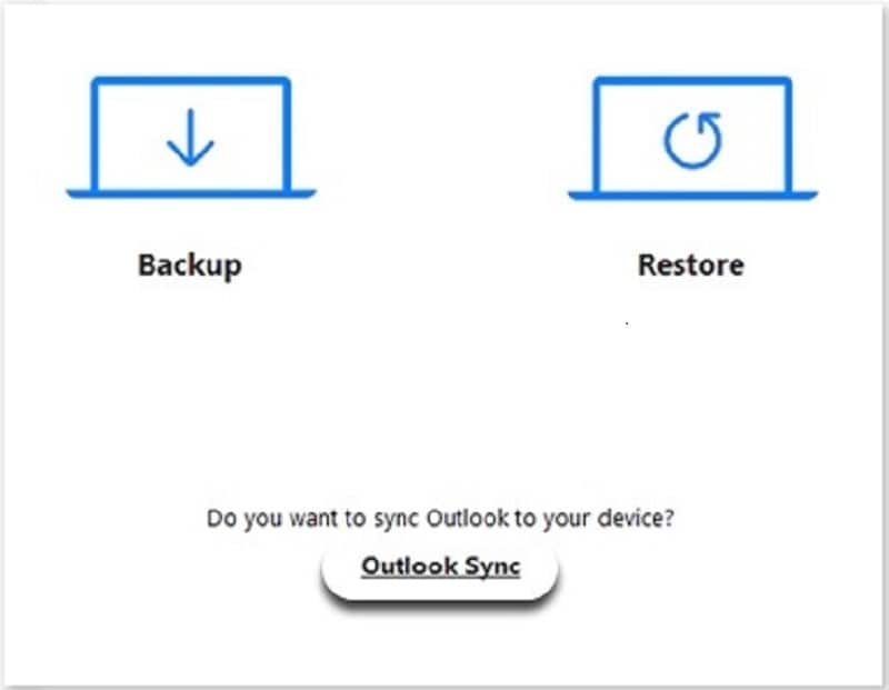 opzione di sincronizzazione dell'app Outlook