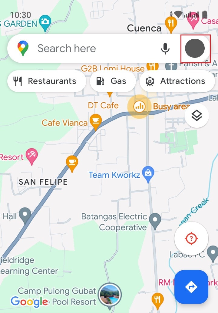 google maps profile