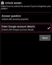 enter google account details.