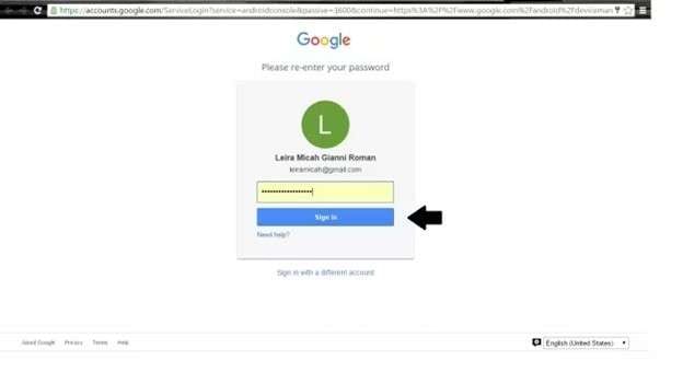 sign in with your gmail account.