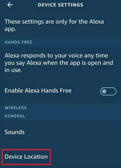 alexa device location settings