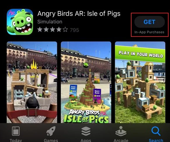 app store angry birds ar