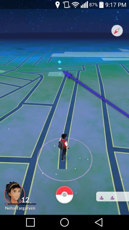 tap on the pokestop to use lure module
