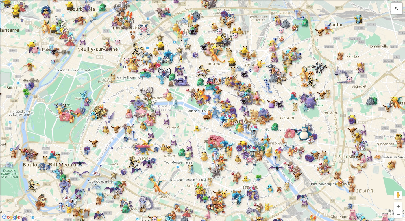 map in pokemon go