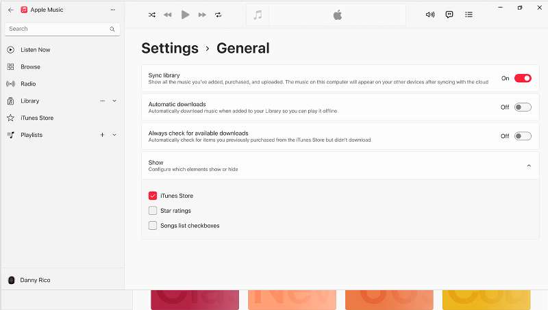 Allow for Apple Music sync library.