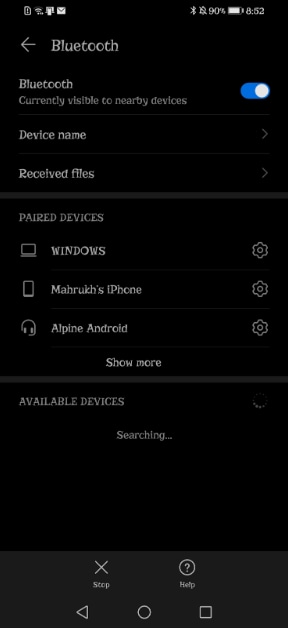 Enable Bluetooth on the Phone