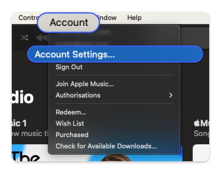 apple music account settings