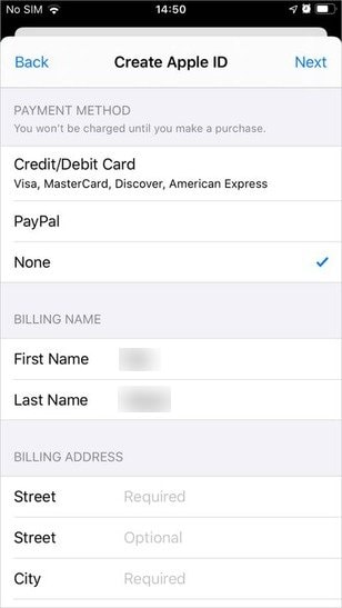apple id payment information