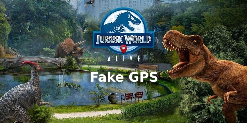 fake gps in jurassic world alive