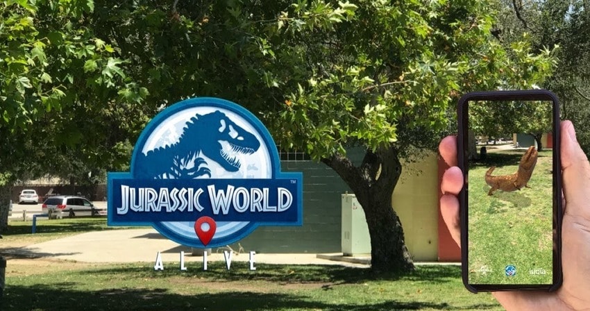 augmented reality in jurassic world alive