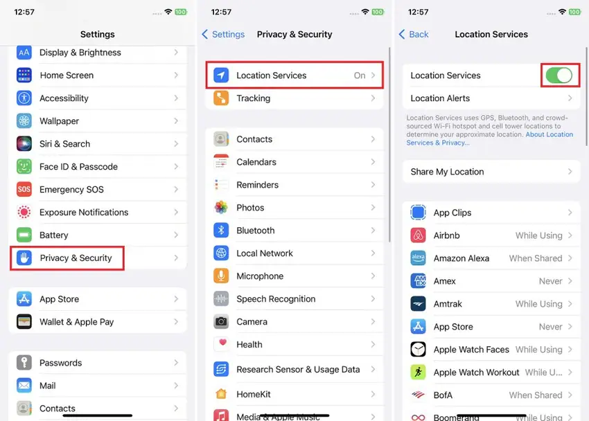 location permissions on ios