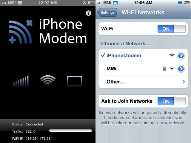 iphone modem