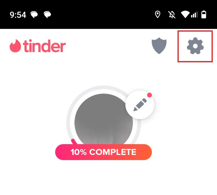 configuración de tinder