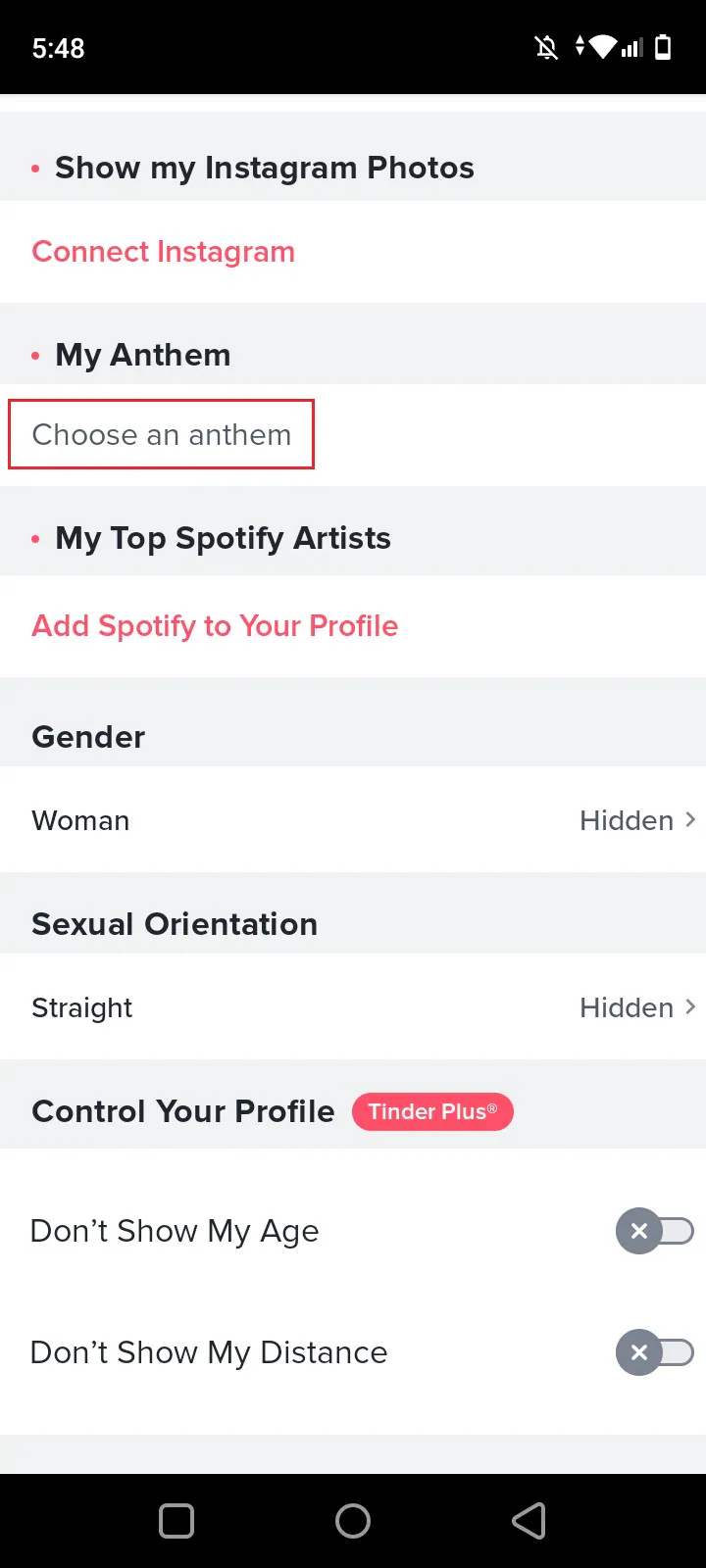 choose tinder anthem