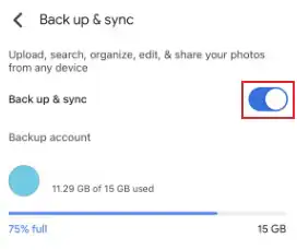 back up and sync photos