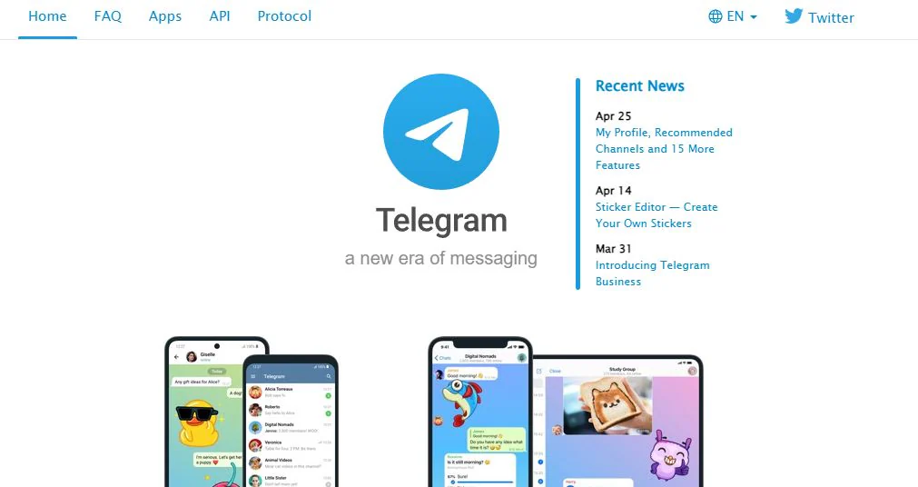 aplicación de mensajería telegram