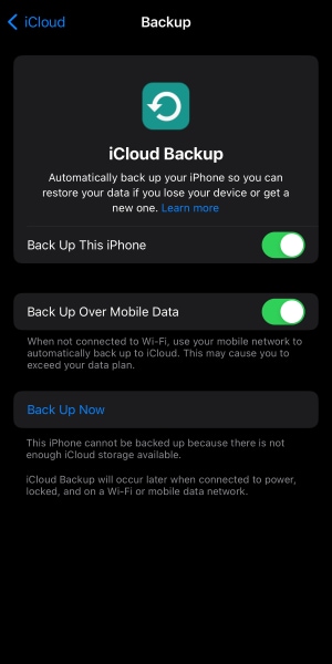 backup your iphone