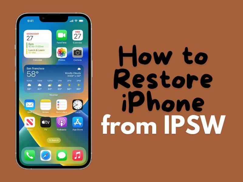 restaurer l'ipad à partir de l'ipsw