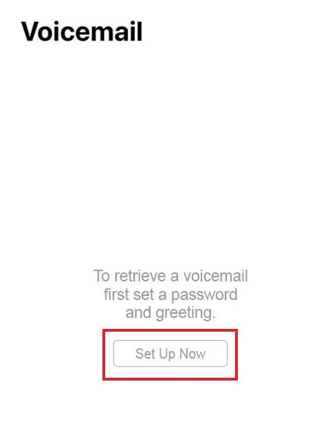 set up voicemail now