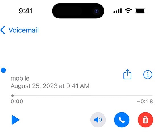 play voicemail