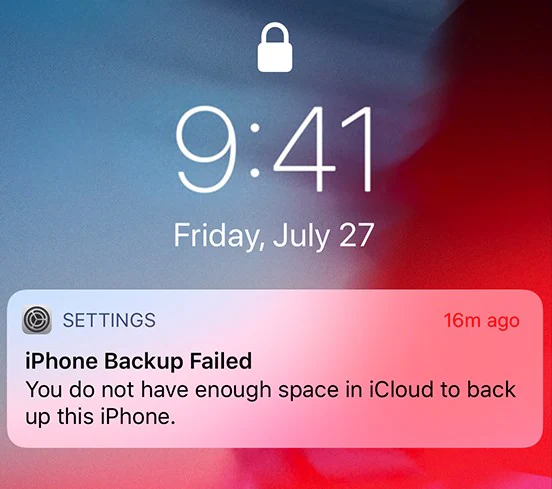 fallo en la copia de seguridad del iphone