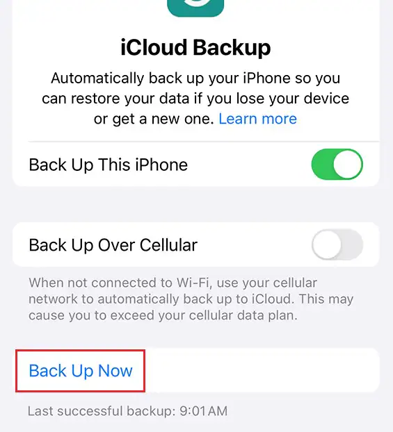 copia de seguridad en icloud