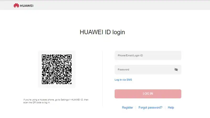 login huawei id