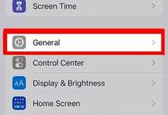 iphone settings - general