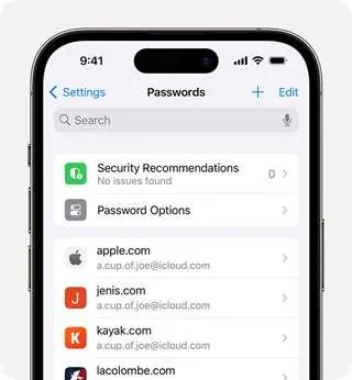 view saved password on iphone