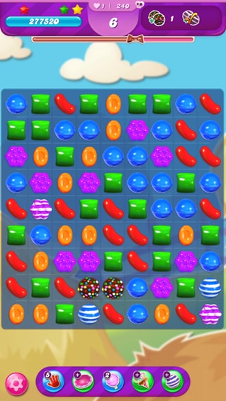 candy crush interface