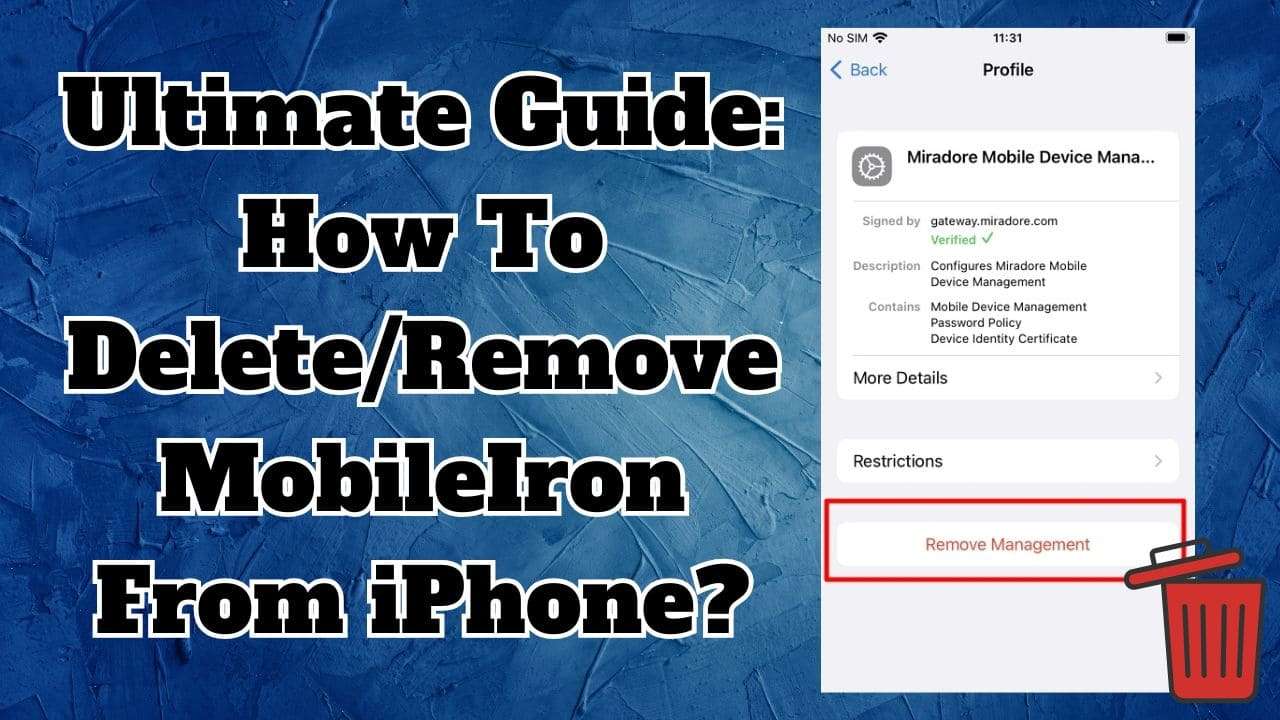 delete mobileiron from iphone