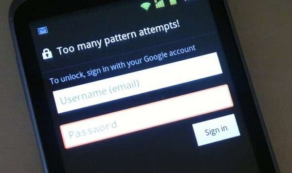 unlock using google account