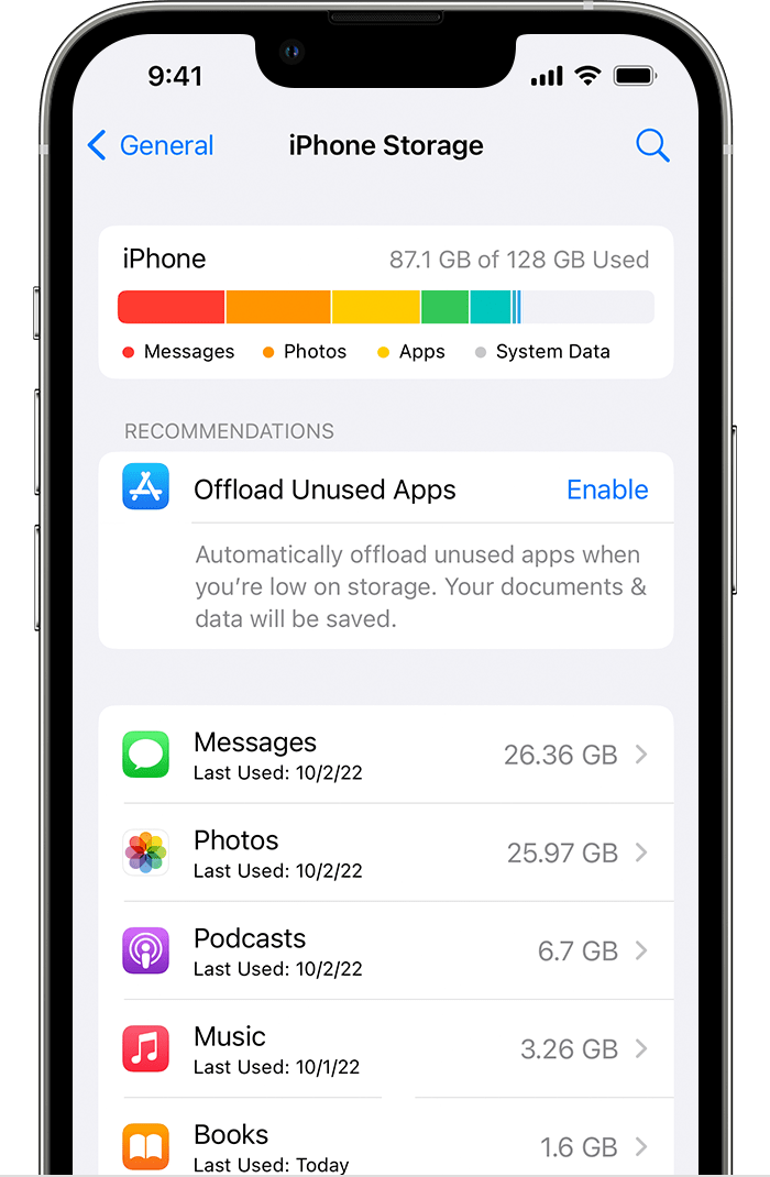 clear storage to fix iphone lagging