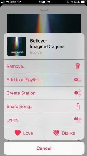 share songs via bluetooth 