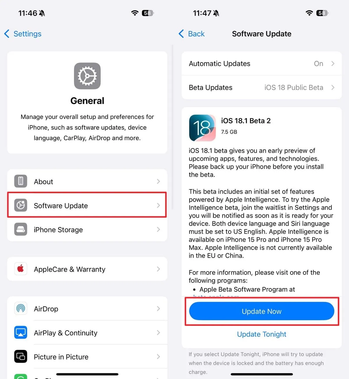 update iphone 16 ios version