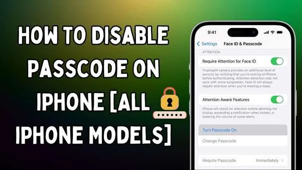 disable passcode on iphone