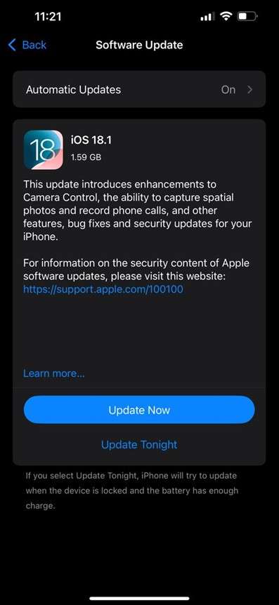 update iphone to the latest version