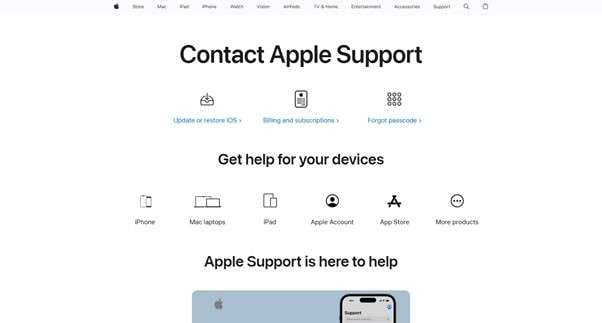 contact apple customer support