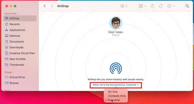 turn on airdrop on mac