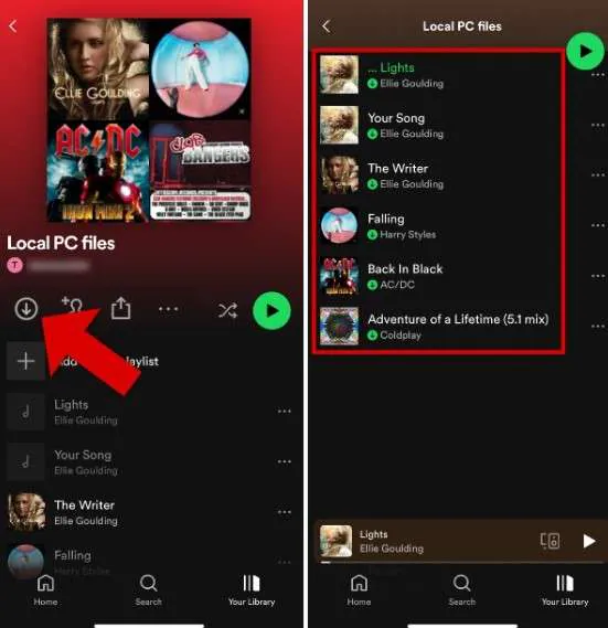 transferring music from pc to iphone with spotify