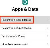 restore iphone from icloud backup